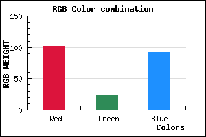 rgb background color #66185C mixer