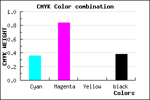 #66199F color CMYK mixer