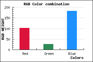rgb background color #661BB7 mixer