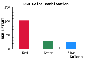 rgb background color #661C18 mixer