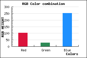 rgb background color #661CFC mixer