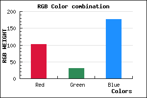 rgb background color #661FB1 mixer