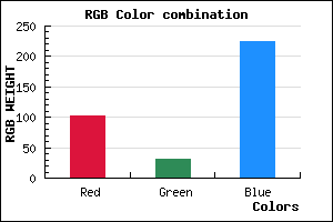 rgb background color #661FE1 mixer
