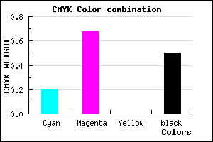 #66297F color CMYK mixer