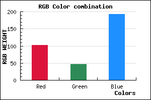 rgb background color #662EC0 mixer