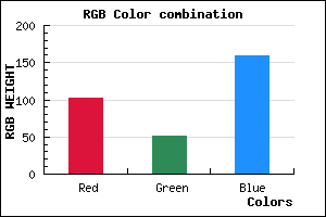 rgb background color #66339F mixer
