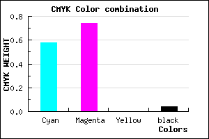 #6640F5 color CMYK mixer