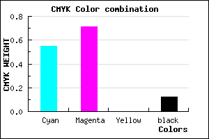 #6641E1 color CMYK mixer