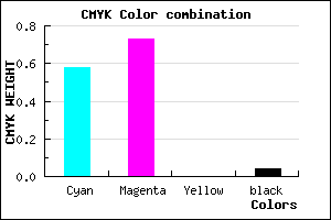 #6642F4 color CMYK mixer