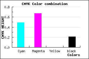 #6643C9 color CMYK mixer