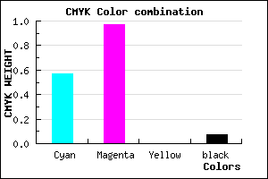 #6607EE color CMYK mixer