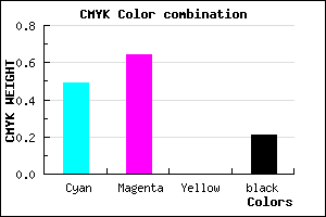 #6648C9 color CMYK mixer