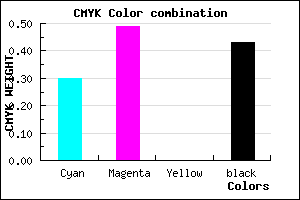 #664A92 color CMYK mixer