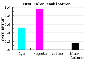 #6608D6 color CMYK mixer