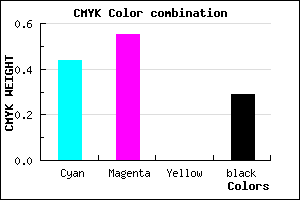 #6651B5 color CMYK mixer