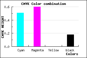 #6653D1 color CMYK mixer