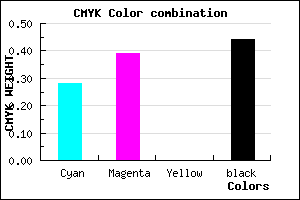 #66568E color CMYK mixer