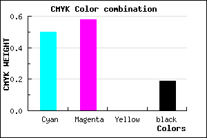 #6656CE color CMYK mixer