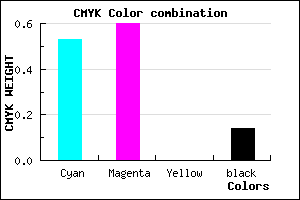 #6657DB color CMYK mixer