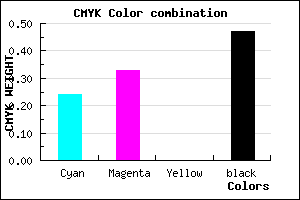 #665A86 color CMYK mixer