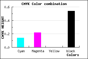 #665C76 color CMYK mixer