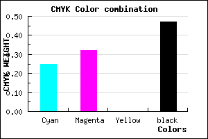#665C88 color CMYK mixer
