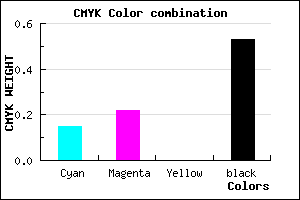 #665E78 color CMYK mixer