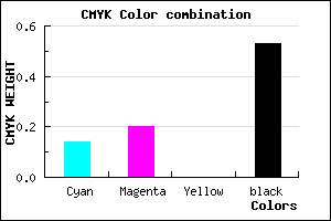 #665F77 color CMYK mixer