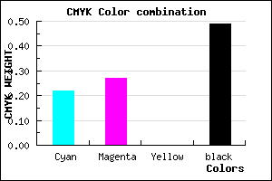 #665F83 color CMYK mixer