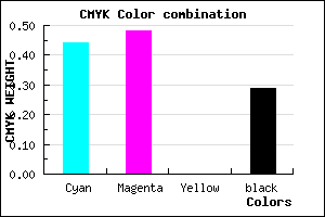 #665FB5 color CMYK mixer