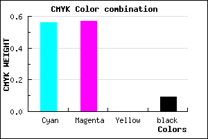 #6663E7 color CMYK mixer