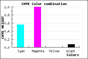#6700EC color CMYK mixer