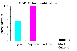 #6700EF color CMYK mixer