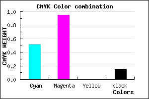 #670AD8 color CMYK mixer