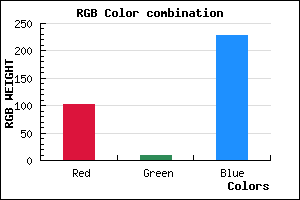 rgb background color #670AE4 mixer