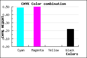 #6764C8 color CMYK mixer