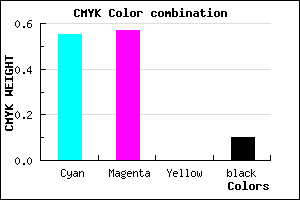 #6764E6 color CMYK mixer