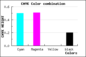 #6765CD color CMYK mixer
