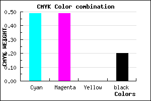 #6767CB color CMYK mixer
