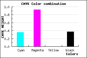 #670BA1 color CMYK mixer