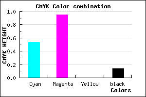 #670BDB color CMYK mixer