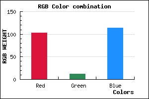rgb background color #670C72 mixer