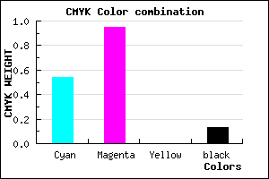 #670CDE color CMYK mixer