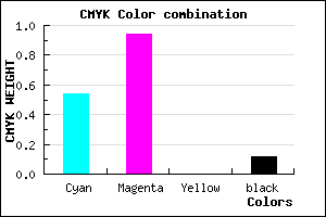 #670EE1 color CMYK mixer