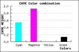 #6710DE color CMYK mixer