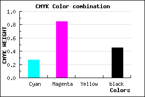 #67158D color CMYK mixer