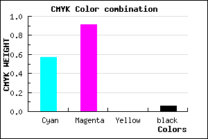 #6715F0 color CMYK mixer
