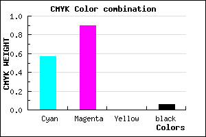 #6717F0 color CMYK mixer
