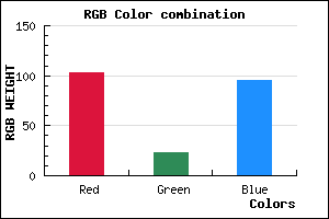 rgb background color #67175F mixer