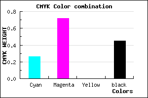 #67278B color CMYK mixer